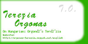 terezia orgonas business card